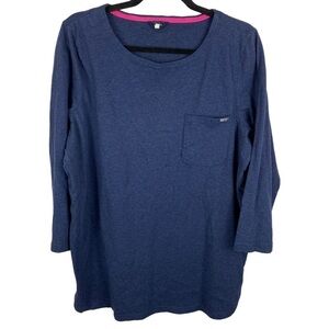 Joules The Mellissa 3/4 Sleeve Pajama Top Navy Blue XL
